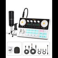 ไมค์ MAONO AM200-S1 Sound Card Microphone Set Professional Live Broadcast Sound Card Mixer for Mobil