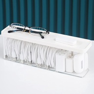 Charger Cable Cord Storage Organizer - Easy Storage Without Cable Ties - Desk Drawer Accessories Org