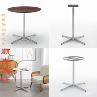 0A Cross Aluminum Table Legs38Stainless Steel Column Table Feet Casual Round Table Base Light Luxury