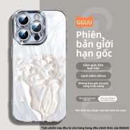 Ốp lưng GGUU cho ihone 16 Pro Max bảo vệ toàn diện chống rơi chống sốc hình hoa trắng