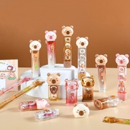 Penlab 7pcs Capybara Stationery Set, Ruler & Correction Tape & Glue Tape & Eraser & Sticky Notes Val