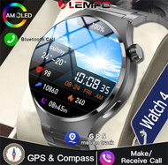 2024นาฬิกาใหม่4 Pro สมาร์ทวอท์ช GPS ติดตามผู้ชาย AMOLED หน้าจอ HD บลูทูธ Call NFC smartwatch olahraga ผู้ชาย