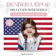 AMERICAN FLAG KPOP SAEBI IZNA KPOP POSTER/ KPOP FLAG/ Jeong Saebi KPOP Tapestry/ Kpop Tapestry/