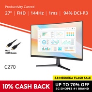 PRISM+ C270 27 144Hz 1500R Curved Productivity Monitor Gaming Monitor [1920 x 1080]