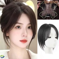 ANEMONE Synthetic Hair Bangs, Clip In Middle Part Hair Toppers Wigs with Bangs, Invisible Clourse Fa