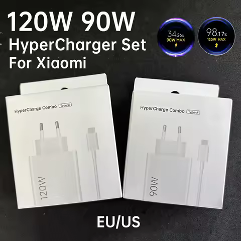 For Xiaomi 120W 90W Charger Turbo Hypercharge Cable Power Adapter Chargeur For Xiao Mi 17 15 14 T Pr