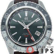 精工 Grand Seiko 機械高頻 36000 GMT 44mm 運動系列 SBGJ239/9S86-00K0 男士腕錶，綠色，成色極佳，含原廠錶盒和保固卡。不鏽鋼錶殼/皮革錶帶。 [二手]