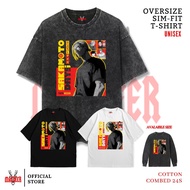 MACDEER SAKAMOTO DAYS Oversize slimfit washed tshirt longsleeve black white anime SAKAMOTO-7