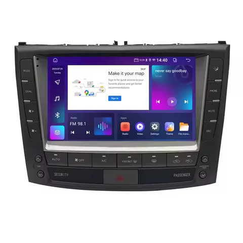 Wireless Carplay Auto Android 14 Car Radio For Lexus IS250 IS300 IS200 IS220 IS350 4G LTE car DVD GP
