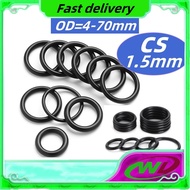 [SSG] Black O-Ring/Rubber Sealing Ring cs1.5mm * OD4-70mm