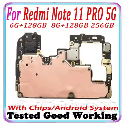 128GB 256GB Mainboard For Xiaomi Hongmi Redmi Note 11 Pro 5G Motherboard Unlocked Logic Board Plate 