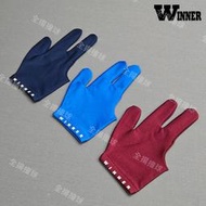 全揚撞球 WINNER【高級三指手套(左右通用)】三色-正反皆可使用-ONE SIZE-撞球手套