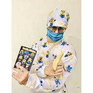 Ready STOCK APD GOWN Cute minion reusable motif