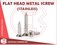 STAINLESS FLAT HEAD METAL SCREW #8 (4.1MM) /25 PCS