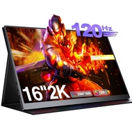 UPERFECT 2K Portable Monitor 120hz Upgraded 16-inch  2560*1600 Matte IPS HDR Eye Care Screen Gaming Laptop Display  HD