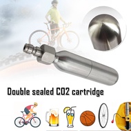 High Quality Stainless Steel Refillable 8g 12g 16g  CO2 Cartridges Single valve double seal Inflatab