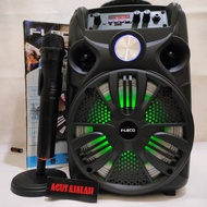 SPEAKER BLUETOOTH KARAOKE FLECO 85 INCH PLUS MIC SPEAKER BLUETOOTH FORTABLE KARAOKE 85 inch MIC wire