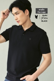 AEIOU🦊โปโล Memo Polo กระดุม2 ปกคอเรียบ Basic Fox 3D Best Seller D2