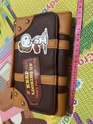 Snoopy 棕色手提錢包