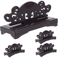 4pcs Handheld Fan Wooden Base Japanese Fan Display Base Swords Display Rack Chinese Fan Stand Hand F