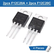 2Pairs (2pcs F12C20A +2pcs F12C20C ) TO-220 MOSPEC 12A/200V Fast Recovery Rectifier Diode new origin