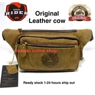 Rush Rider  Original Cow Leather Waist Bag Pouch Bag Crossbody Bag Kulit Asli Lembu size (M)