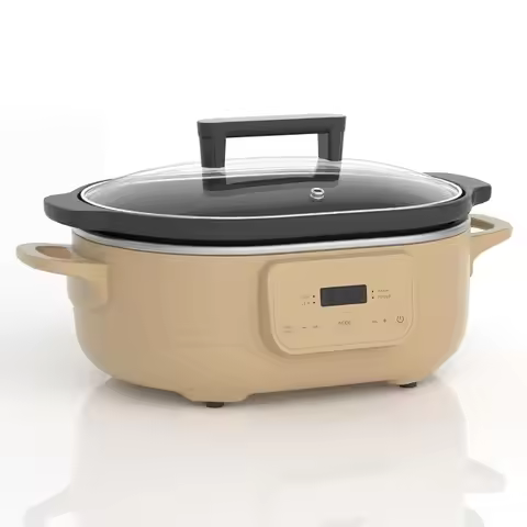 6 Quart Programmable Slow Cooker with Removable Nonstick Pot for Healthy Cooking Ideal Small Kitchen