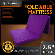 GREAT MATTRESS Single Size 2.5 Inches Synthetic Latex Foldable Mattress