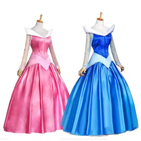 Sleeping beauty Anime clothing Adult Cosplay Dress Princess Aurora pink dress costume Stage Performa