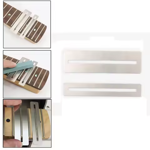 2Pcs Stainless Steel Fretboard Guard Fret Protector Tool For Guitar And Bass Luthier Fret Filing And