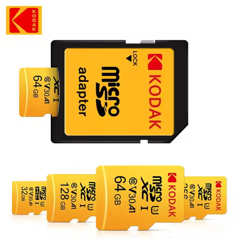 Kodak 100% Original Micro SD Card 128GB Class 10 Memory Card 64GB Flash Card 32GB V30 U3 Flash Memor