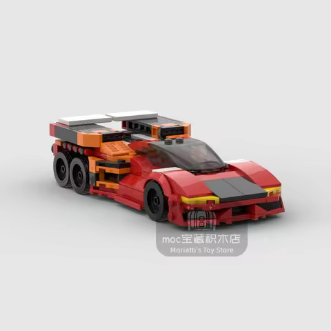 MOC MegaHouse VA racing sports car Vehicle Racer Building Blocks Brick Creative Garage Toys for Boys