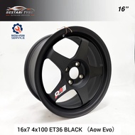 【Installation Available】AOW EVO Sw388 16X7 4X100 ET36 MB / GM Made In Thailand Aow SPORT RIM