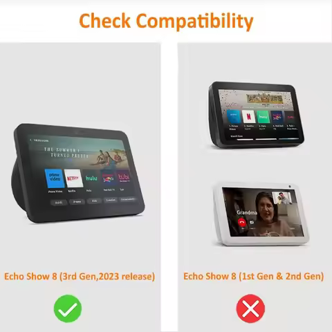 (A02R) Stand for Echo Show 8 (3Rd Gen) Adjustable Design to Improve Viewing Angle Swivel and Tilt Ac