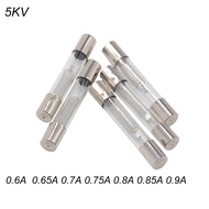 5/10PCS 5KV Microwave Oven Fuse 6*40mm, Glass Tube Fuse 6x40mm High-Pressure Fuse  0.6 0.65 0.7 0.75