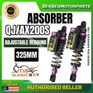 QJ AX200 RACING A307 FULL ADJUSTABLE ABSORBER SET REBOUND COMPRESSION PURPLE BLUE GOLD BLACK TITANIU