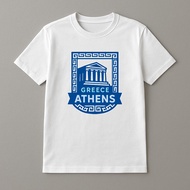 Athena Greek Souvenir T-Shirt | Memorable Souvenir From Athens Greece | Unisex T-shirt Polycotton Co