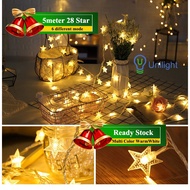 5 meter 28 pcs LED Star Fairy Light String Light Lamp Hiasan Pesta Perkahwinan Rumah