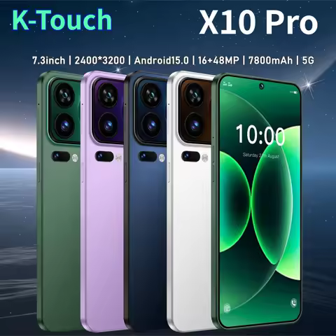 K-Touch X10 Pro Mobile Phones Android 15 Smartphone 5G 7.3 HD Cell Phone 22GB 2TB 7800mAh Octa Core