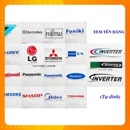 Decal Stamp Carrier Name Air Conditioner - Refrigerator - Washing Machine - Panasonic Brands. Sanyo 