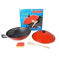 MAXIM: CHEF WOK 40 CM FRYING PAN + NON-STICK LID