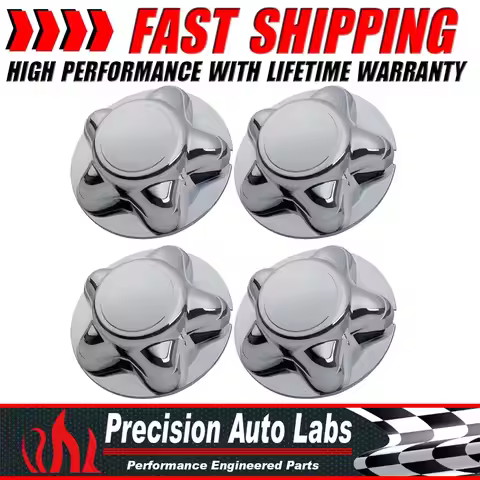 4x 7" Chrome Center Hub Cap w/ 5 Lug Steel Wheel For 97-04 Ford F150 Expedition