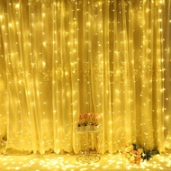 3x3m led curtain flashing light with 12 colorful strings to decorate home backdrop