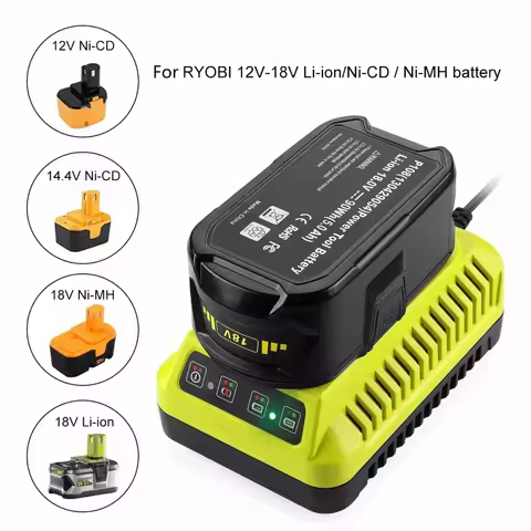 For Ryobi Replacement Charger for Ryobi Ni-CD Ni-MH Li-ion 14.4V 18V Battery P107 P108 P108 ONE+ P11