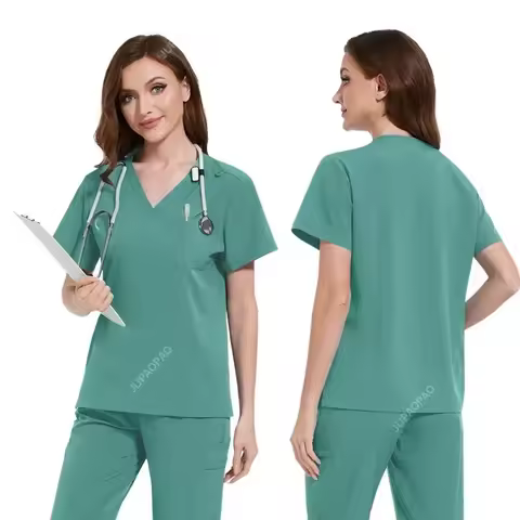 Quick-Dry Stretch Fabric Medical Uniform Women Scrub Nursing Set Doctor Nurse Outfit Pediatric Surge