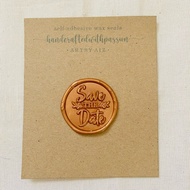 1pcs Ready Made Wax Seals (Save The Date Design) / Wedding Wax Seals/ Peel and Stick Wax Seals