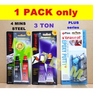 [ 1 PACK ] - XTRASEAL Epoxy Adhesive Putty pelekat tampal baiki epoksi ( 4 mins steel / 3 ton / + Pl