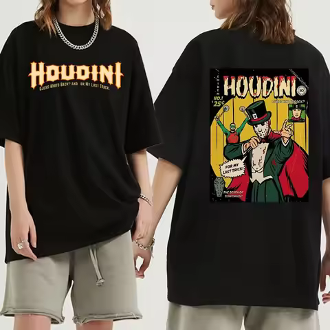 Eminem Houdini Is Back Tees Graphic Printing Women Short Sleeve T Shirt Harajuku Tshirts Unisex Vint