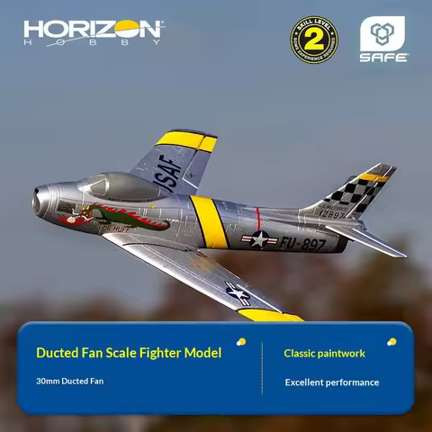 Horizon Hobby UMX F86 Sabre 30mm EDF RC Airplane Realistic Fighter Jet With SAFE System Skill Level 