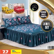 Simple and fashionable bed linen◘✌HOT ITEM CADAR BEROPOL PROYU (3 IN1) KING &amp; QUEEN CLASSIC BEDSHEET AVAILABLE | SHIP SA